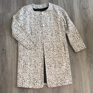 Club Monaco Black and Cream Patterned Cape